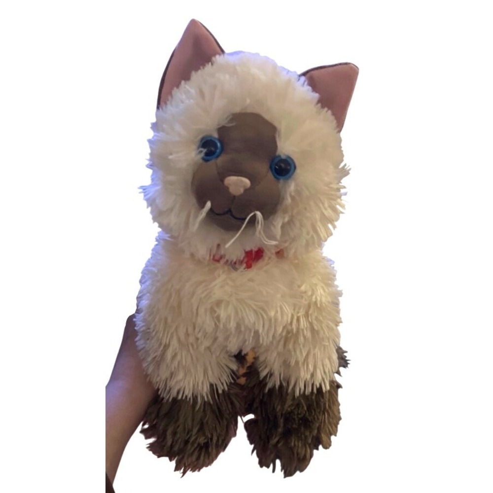 Build-A-Bear Siamese Cat Kids Cream‎ Brown Excellent Furry Plush